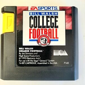 Sega Genesis Bill WALSH College Football Cart Only